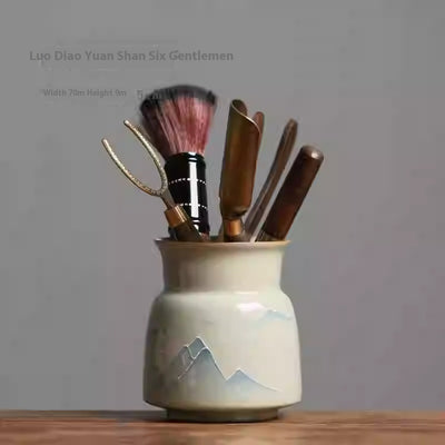 Retro Hand-painted Yuanshan Tea Ceremony Six Items Suit